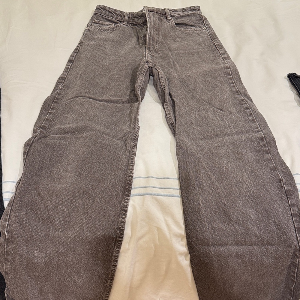 Zara Brown Wide Leg Jeans